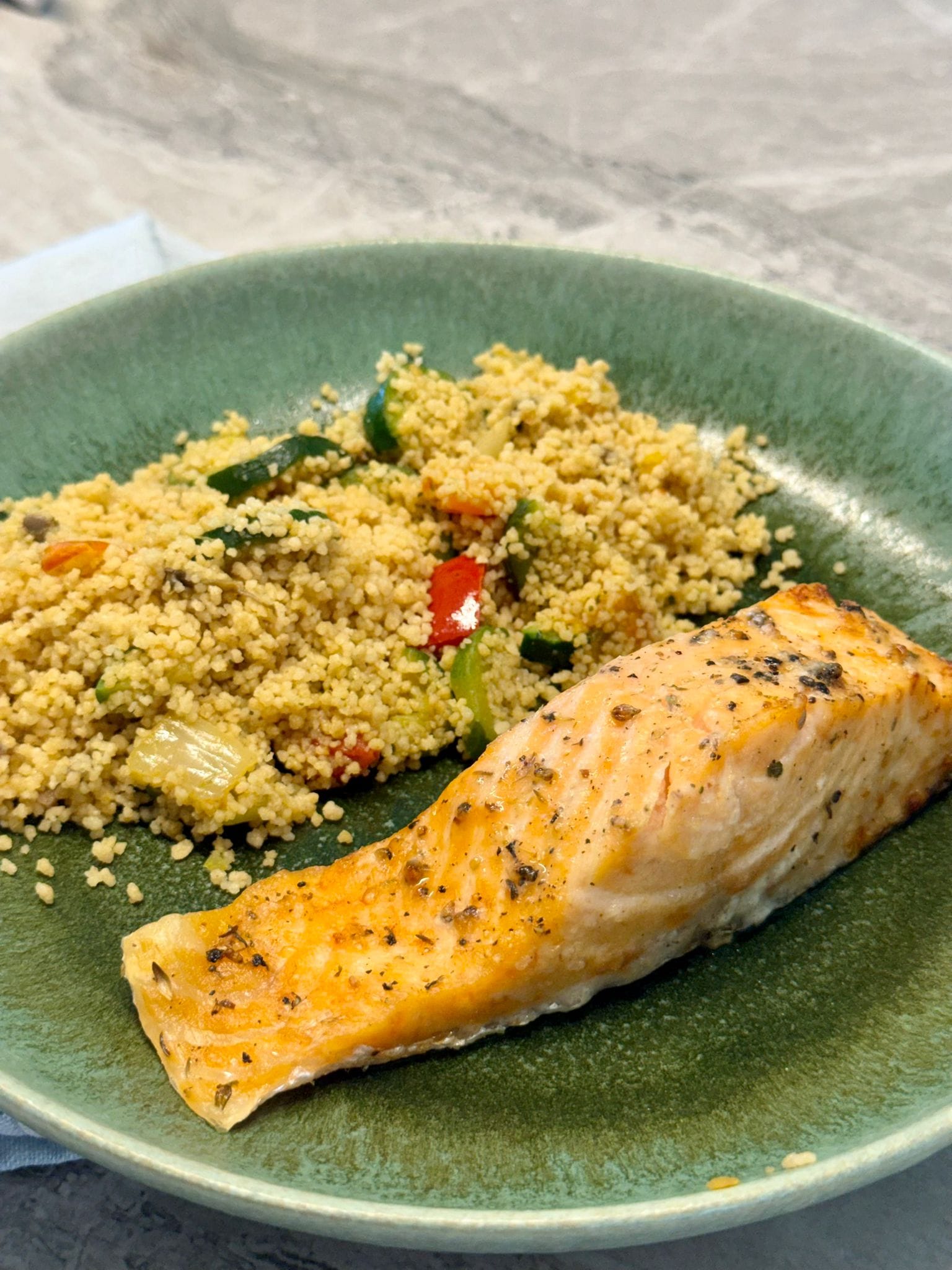 couscous and salmon
