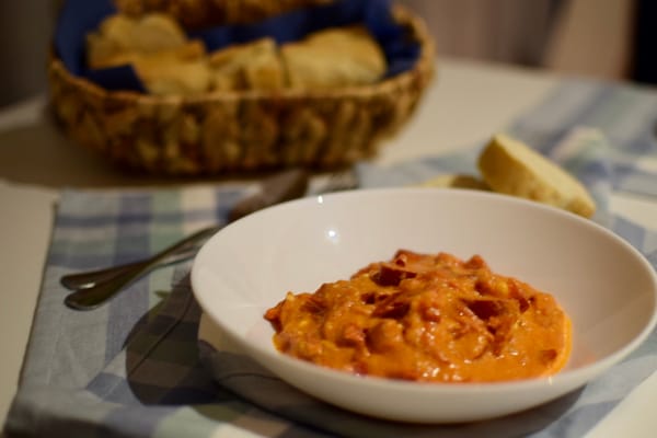 Mediterranean sauteed tomatoes, peppers, and feta