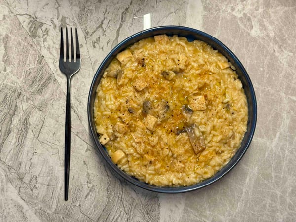 Chicken and mushroom risotto