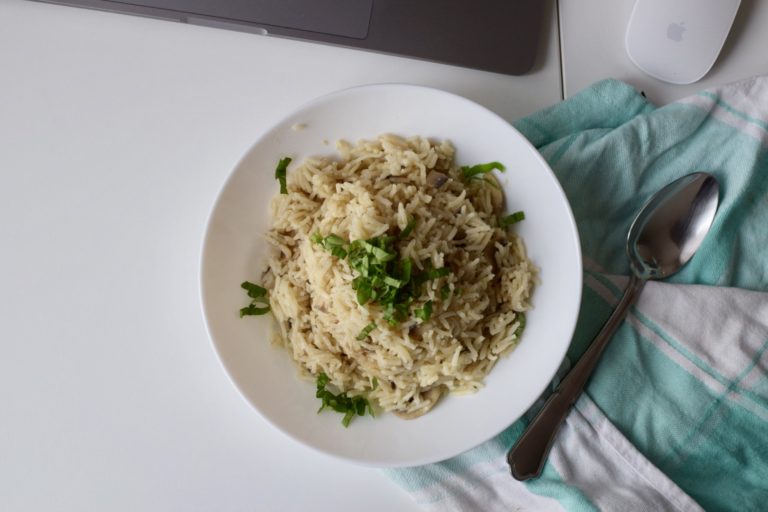 White wine mushroom risotto