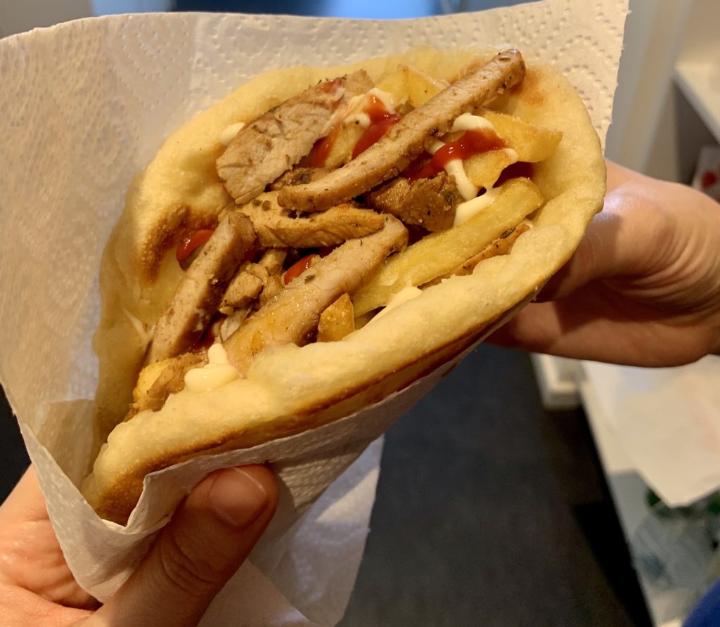 homemade pita bread gyros