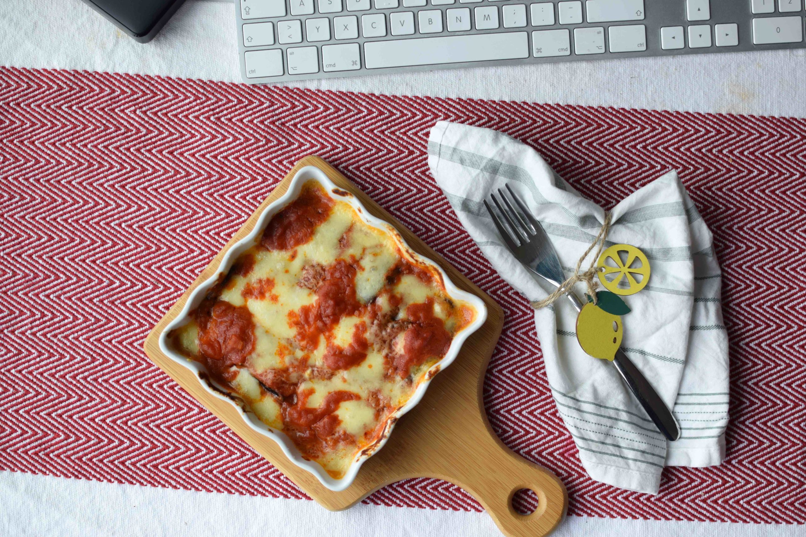 Eggplant parmesan casserole kitchenette