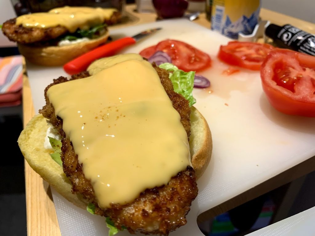 fried chicken burger