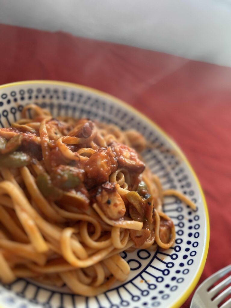 linguine with octopus